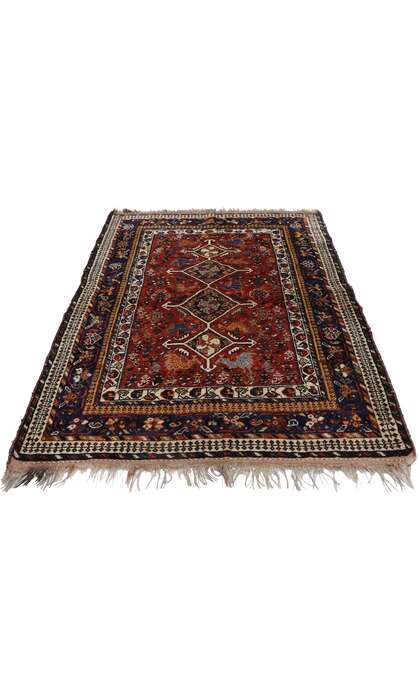 4 x 6 Vintage Persian Shiraz Rug 78025