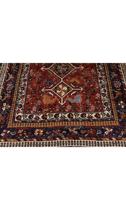 4 x 6 Vintage Persian Shiraz Rug 78025