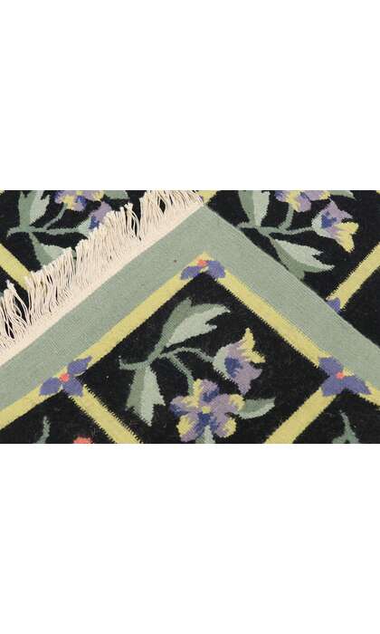 4 x 6 Vintage Chinese Floral Kilim Rug 78026