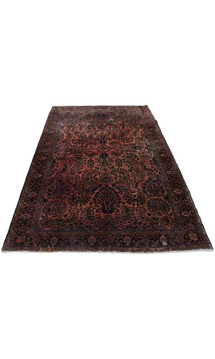4 x 7 Antique Persian Sarouk Rug 78029