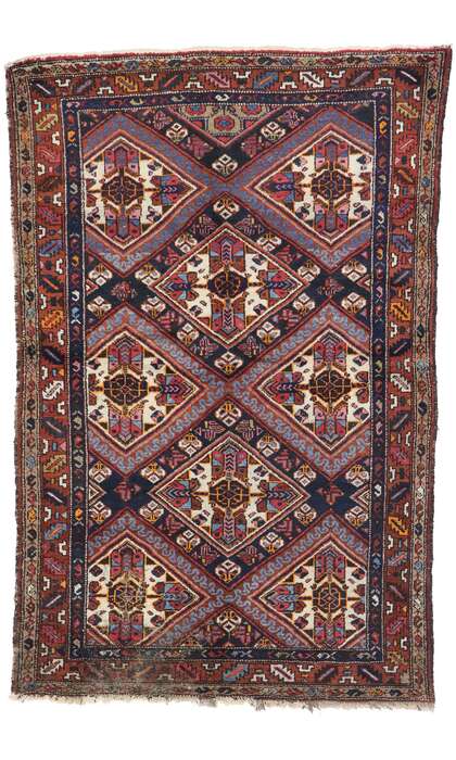 4 x 7 Vintage Persian Hamadan Rug 78032