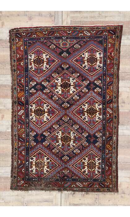 4 x 7 Vintage Persian Hamadan Rug 78032