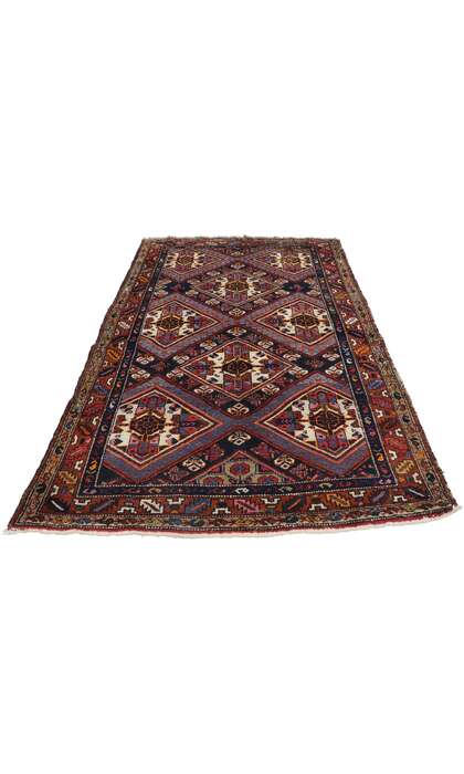 4 x 7 Vintage Persian Hamadan Rug 78032