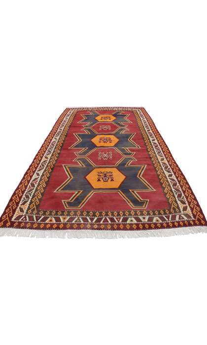 6 x 10 Vintage Persian Shiraz Kilim Rug 78036