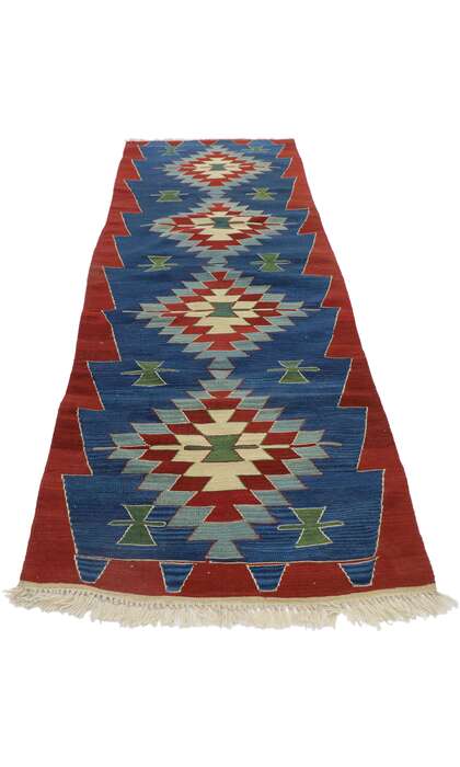 3 x 8 Vintage Persian Shiraz Kilim Runner 78047 3 x 8 Vintage Persian Shiraz Kilim Runner 78047