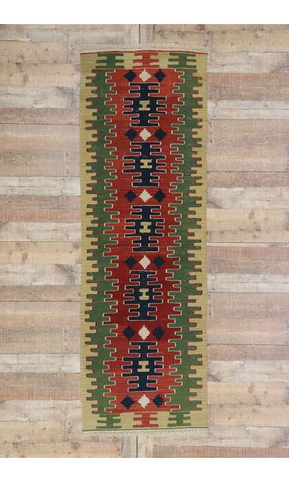 3 x 8 Vintage Persian Shiraz Kilim Runner 78051