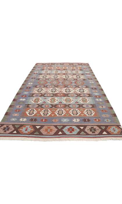 6 x 9 Vintage Persian Shiraz Kilim Rug 78054