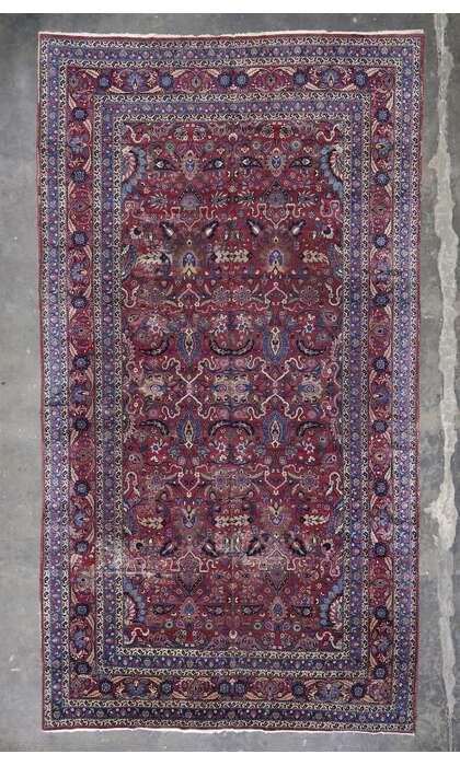 11 x 19 Antique Persian Mashhad Rug 78067