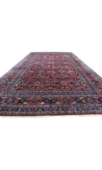 11 x 19 Antique Persian Mashhad Rug 78067