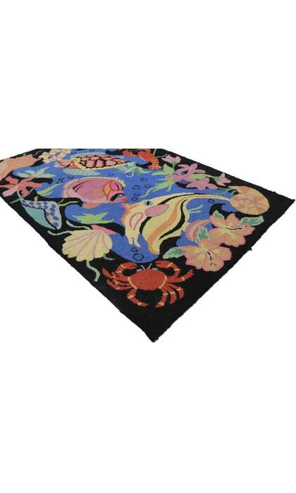 3 x 4 Vintage Chinese Hooked Rug 78072