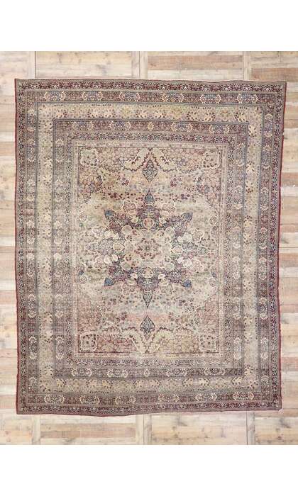 10 x 13 Antique Persian Lavar Kermanshah Rug 78080
