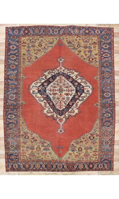 11 x 15 Antique Persian Bakshaish Rug 78085