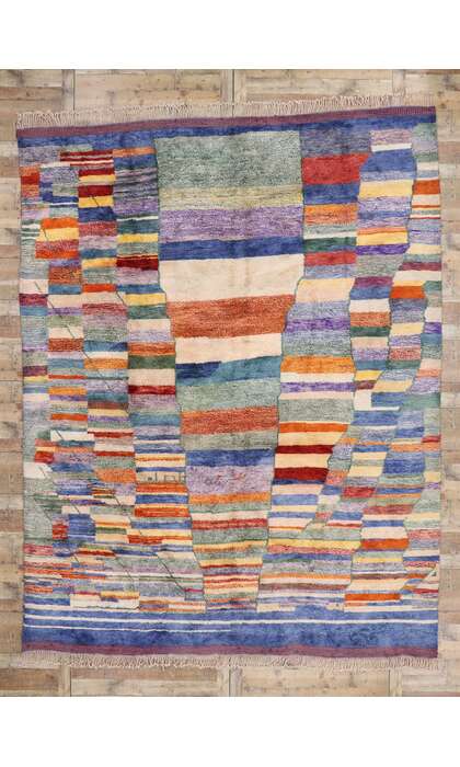 10 x 13 Modern Beni Mrirt Moroccan Rug 21165