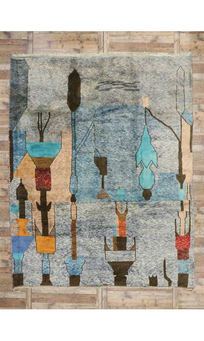 10 x 13 Modern Beni Mrirt Moroccan Rug 21176