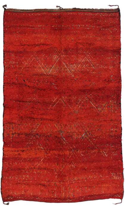 7 x 11 Vintage Red Beni MGuild Moroccan Rug 21196