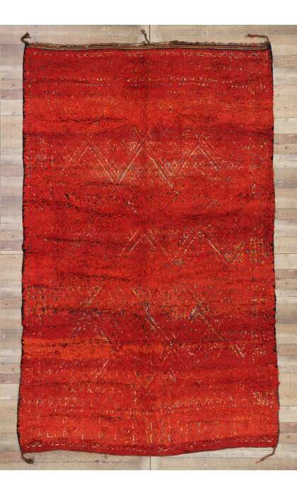 7 x 11 Vintage Red Beni MGuild Moroccan Rug 21196