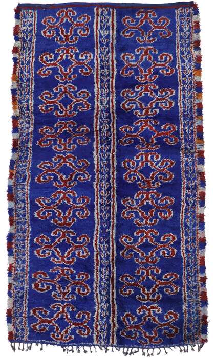 7 x 12 Vintage Blue Beni MGuild Moroccan Rug 21205