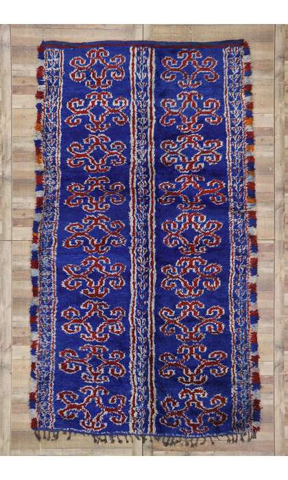 7 x 12 Vintage Blue Beni MGuild Moroccan Rug 21205