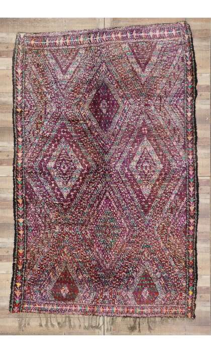 7 x 11 Vintage Purple Moroccan Rug 21222