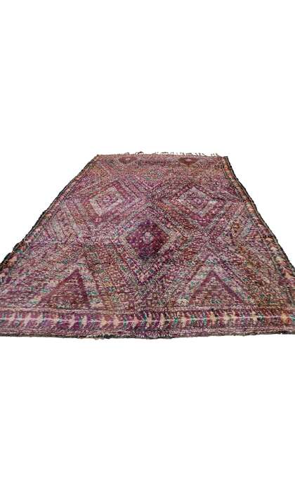 7 x 11 Vintage Purple Moroccan Rug 21222