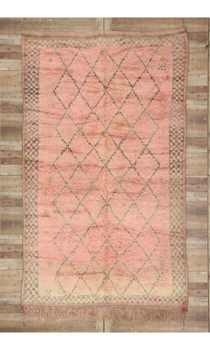 6 x 10 Vintage Pink Boujad Moroccan Rug 21247
