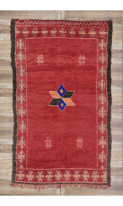 7 x 11 Vintage Red Moroccan Rug 21272