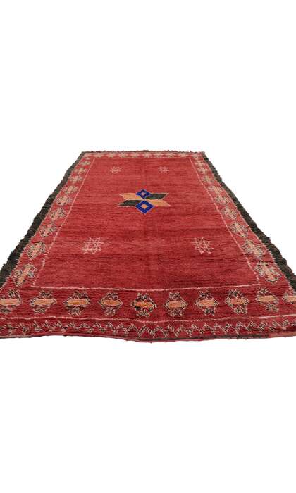 7 x 11 Vintage Red Moroccan Rug 21272
