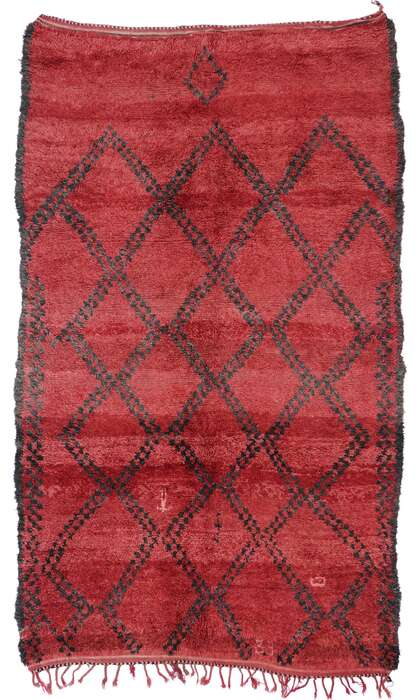 7 x 11 Vintage Red Beni MGuild Moroccan Rug 21276
