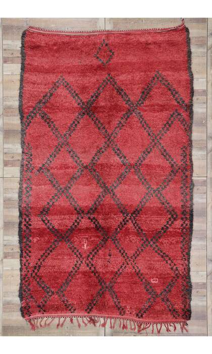 7 x 11 Vintage Red Beni MGuild Moroccan Rug 21276