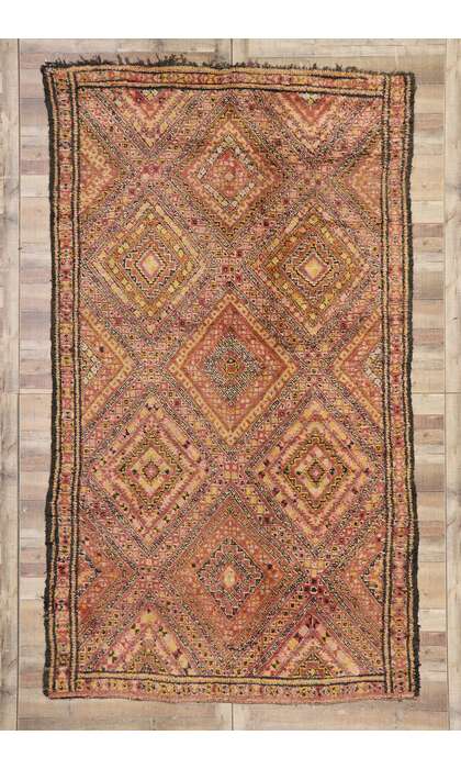 7 x 12 Vintage Berber Beni M'Guild Moroccan Rug 21277