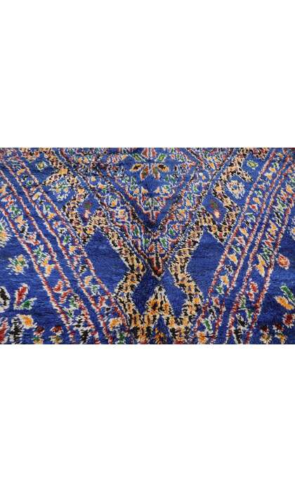 7 x 12 Vintage Blue Beni Mguild Moroccan Rug 21279