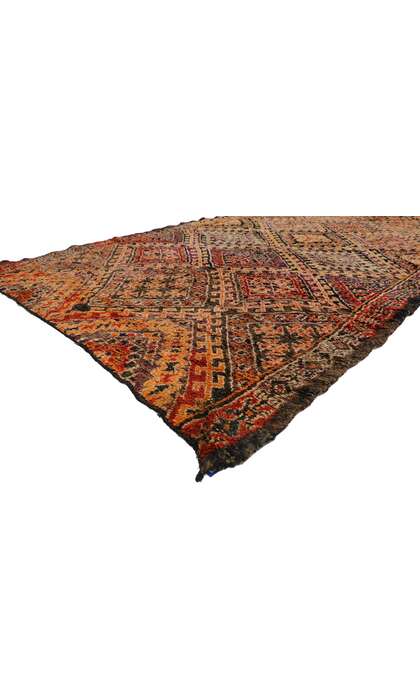 7 x 13 Vintage Berber Beni M'Guild Moroccan Rug with Mid-Century Modern Style 21287
