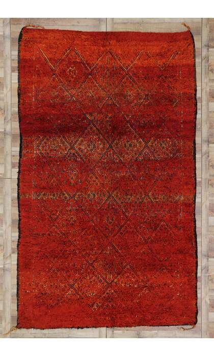 7 x 12 Vintage Red Moroccan Rug 21333
