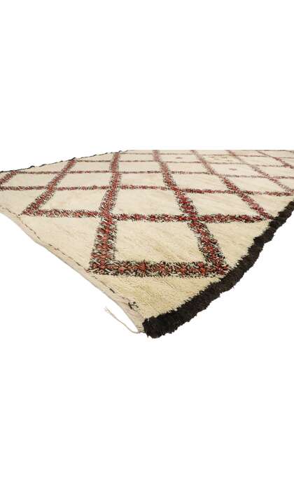 7 x 13 Vintage Moroccan Beni Ourain Rug 21354