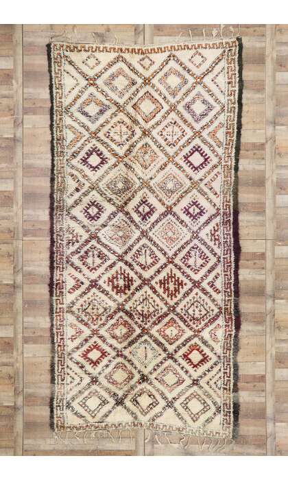 6 x 13 Vintage Beni Ourain Moroccan Rug 21355