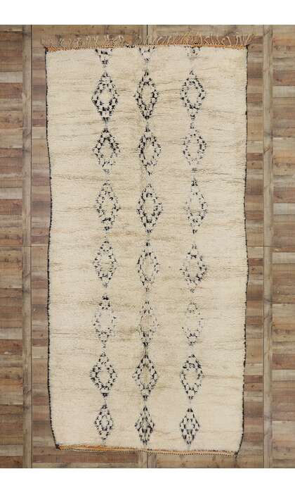 7 x 14 Vintage Moroccan Beni Ourain Rug 21391