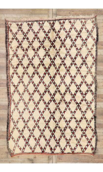 6 x 9 Vintage Moroccan Beni Ourain Rug 21392