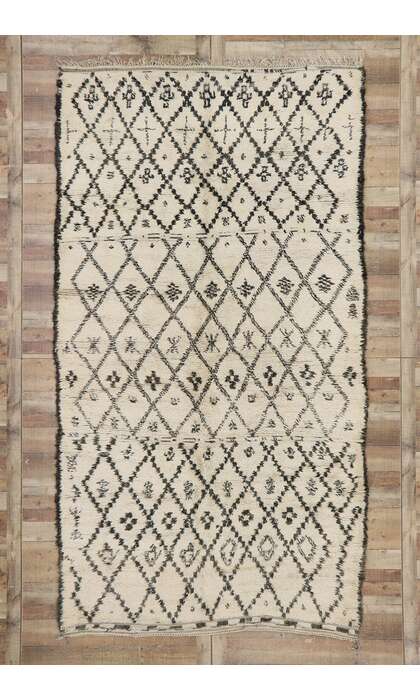 7 x 12 Vintage Beni Ourain Moroccan Rug 21393