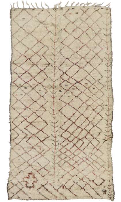 6 x 11 Vintage Moroccan Beni Ourain Rug 21413