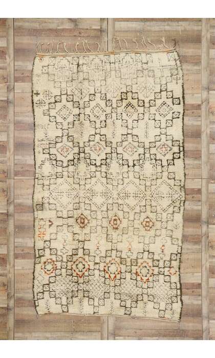 7 x 11 Vintage Moroccan Beni Ourain Rug 21416