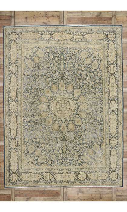 10 x 13 Antique Persian Kerman Rug 60936