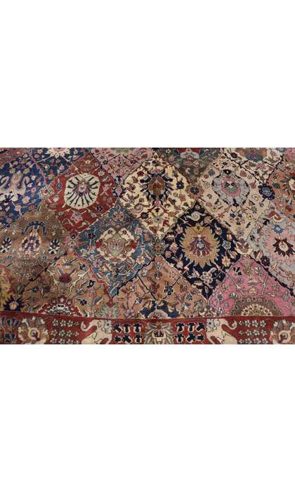 10 x 28 Antique Indian Garden Panel Agra Rug 77790