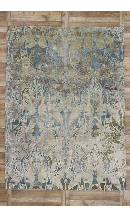 9 x 12 Vintage High-Low Tibetan Rug 78096