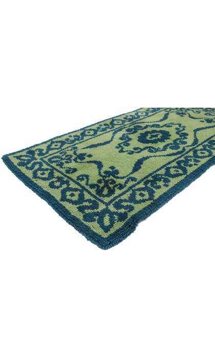 3 x 5 Vintage Green Swedish Pile Rug 78111