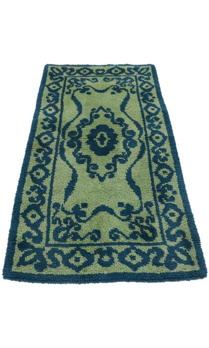 3 x 5 Vintage Green Swedish Pile Rug 78111
