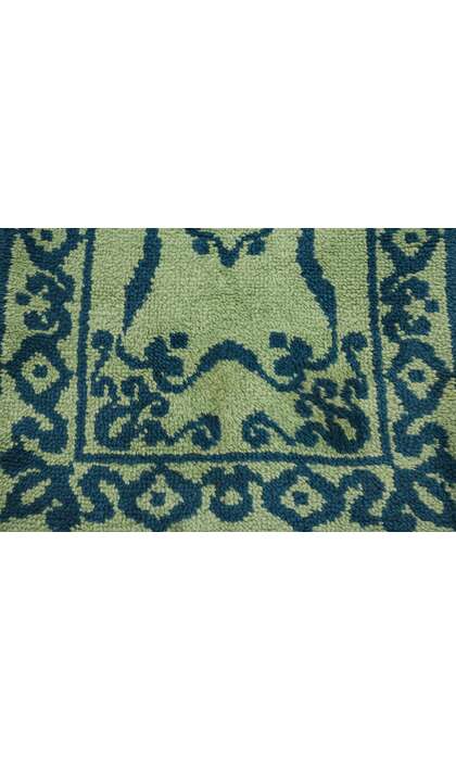 3 x 5 Vintage Green Swedish Pile Rug 78111
