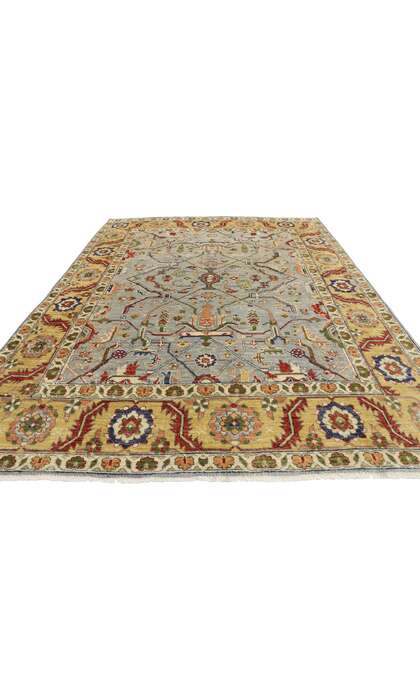 7 x 10 Vintage-Inspired Oushak Rug 80679