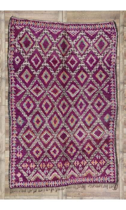 8 x 11 Vintage Purple Beni MGuild Moroccan Rug 21221