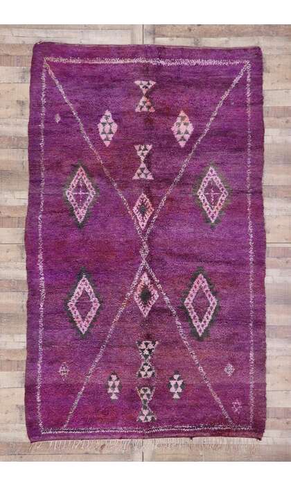 6 x 10 Vintage Purple Moroccan Rug 21223