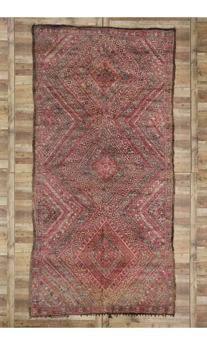 6 x 13 Vintage Red Beni MGuild Moroccan Rug 21229